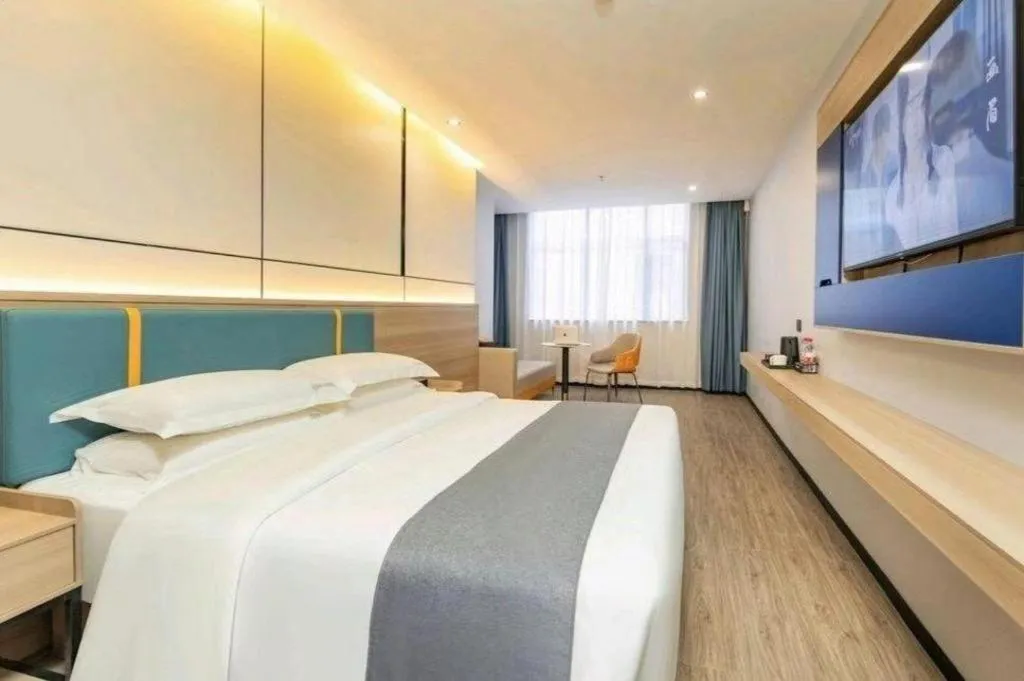 Bed in GreenTree Alliance Yichun Fengcheng Jianyi Avenue Hotel