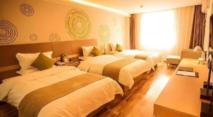 Bed in GreenTree Inn Xi'an Yanta District Dayanta Furongyuan Hotel