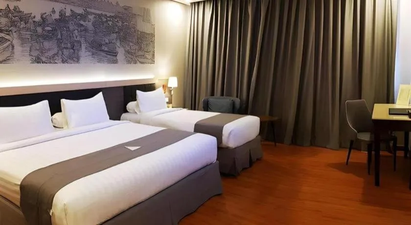 Bed in pyramid suites Hotel