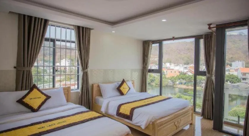 Bed in sun lake hotel