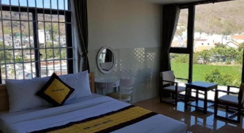 Bed in sun lake hotel