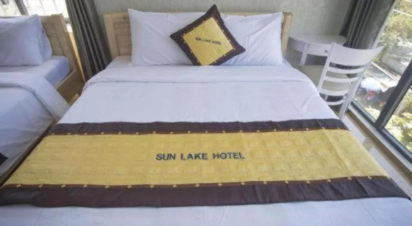 Bed in sun lake hotel