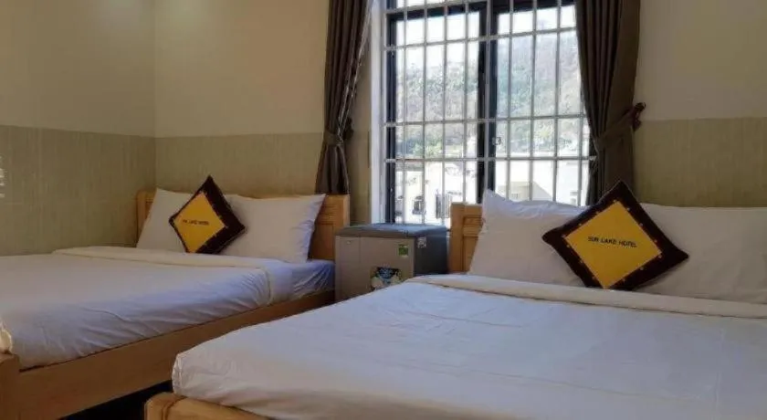 Bed in sun lake hotel