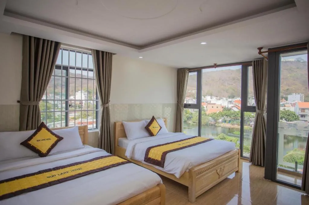 Bed in sun lake hotel