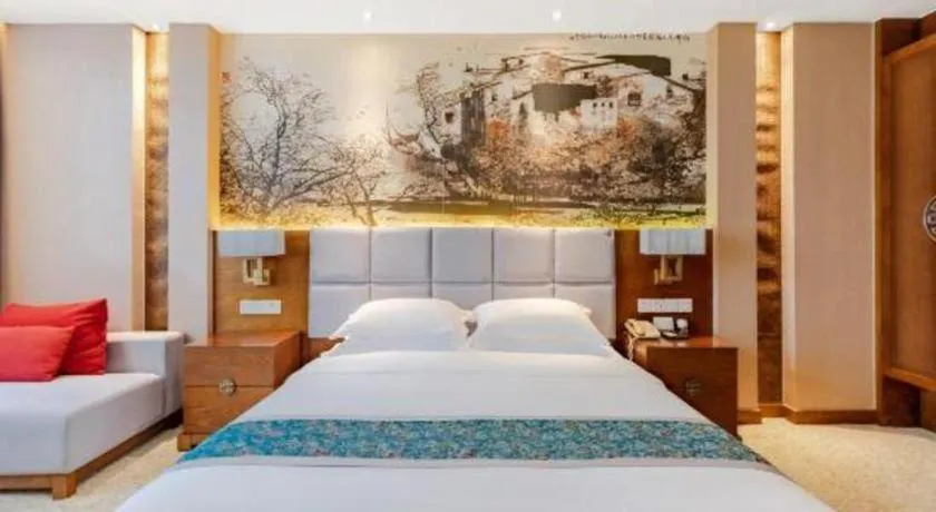 Bed in Wuxi Shanse Hotel