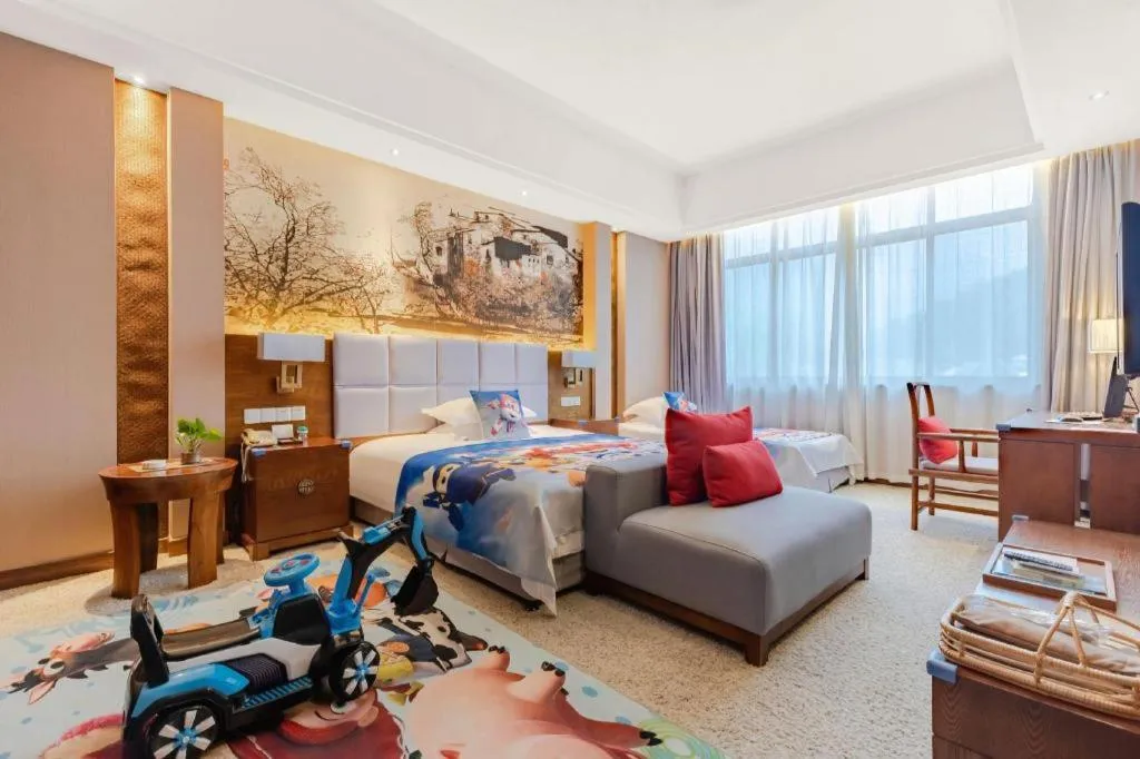 Bed in Wuxi Shanse Hotel