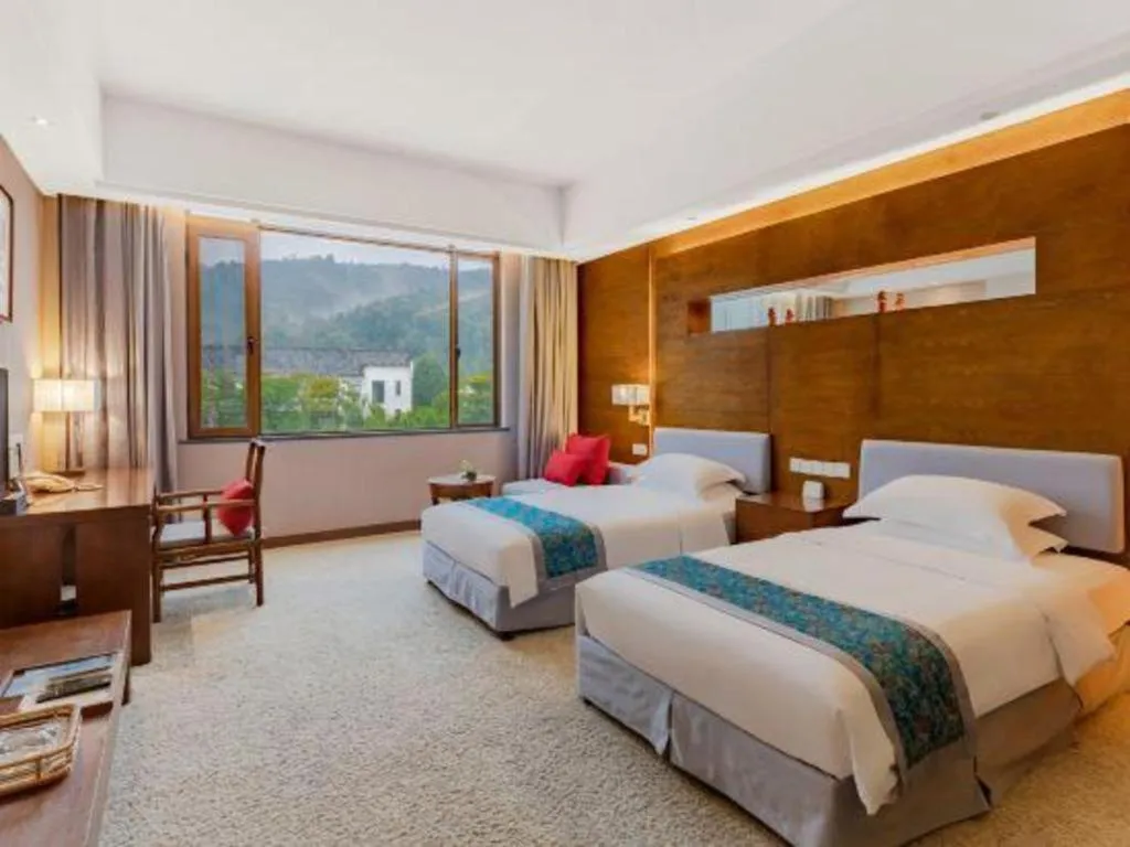 Bed in Wuxi Shanse Hotel