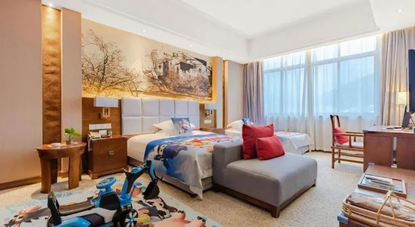 Bed in Wuxi Shanse Hotel