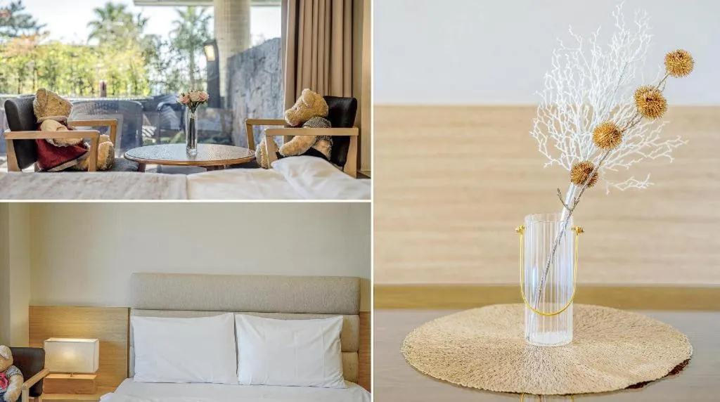 Bed in Dam and Roo Resort