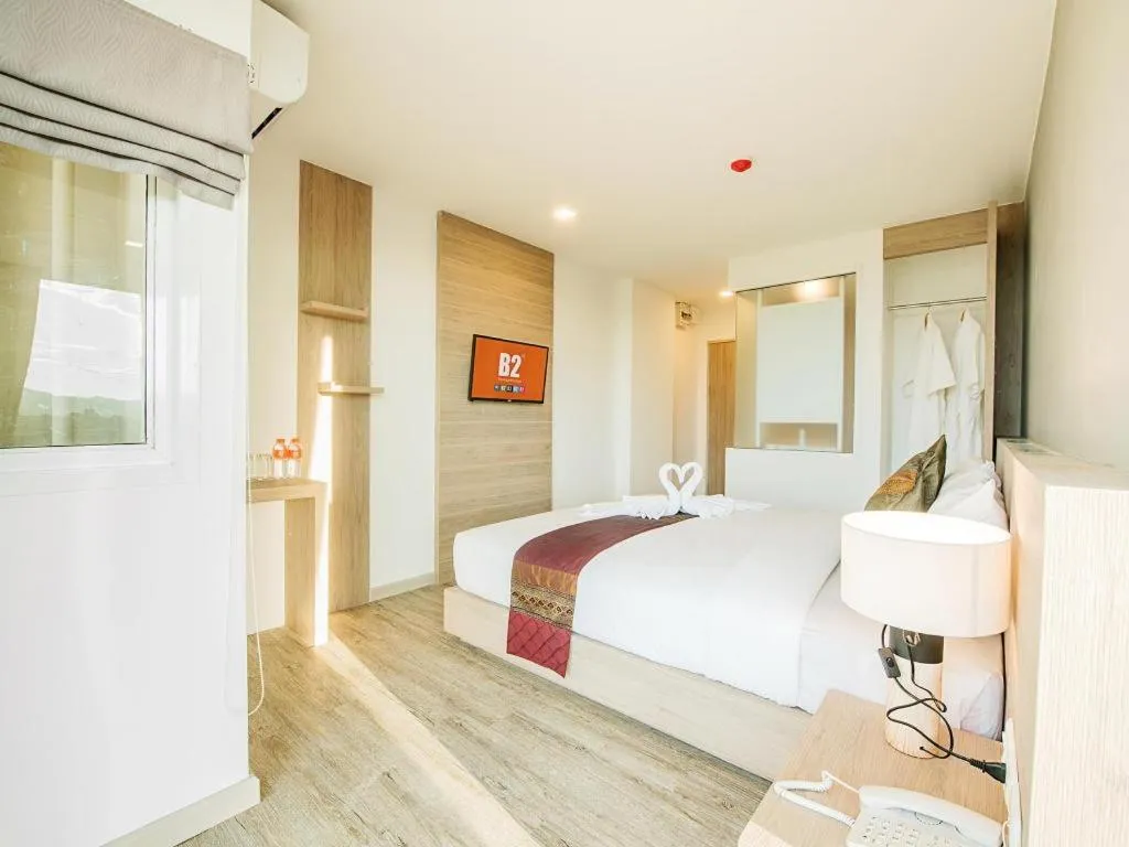 Bed in B2 Phrae Boutique and Budget Hotel
