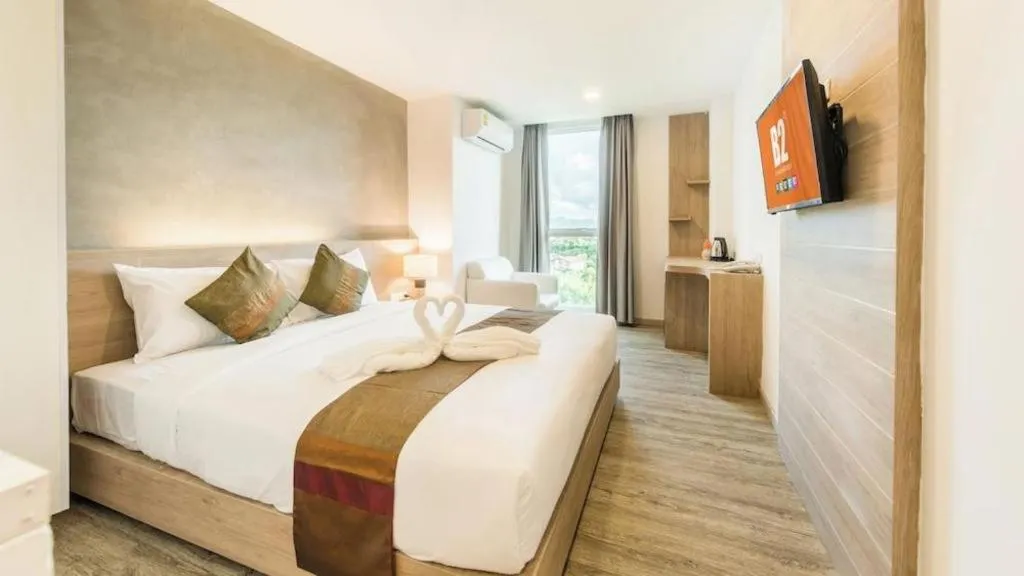 Bed in B2 Phrae Boutique and Budget Hotel