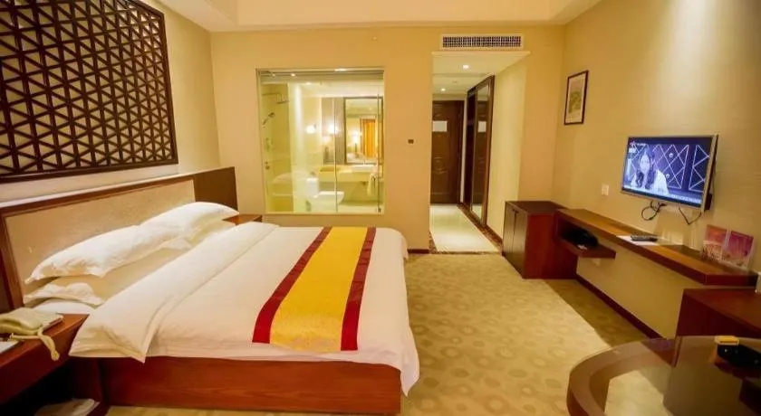 Bed in Longyan Capital International Hot Spring Resort