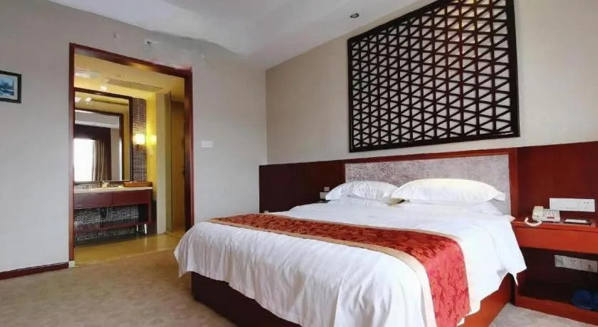 Bed in Longyan Capital International Hot Spring Resort