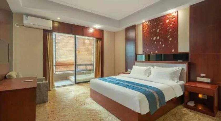 Bed in Longyan Capital International Hot Spring Resort