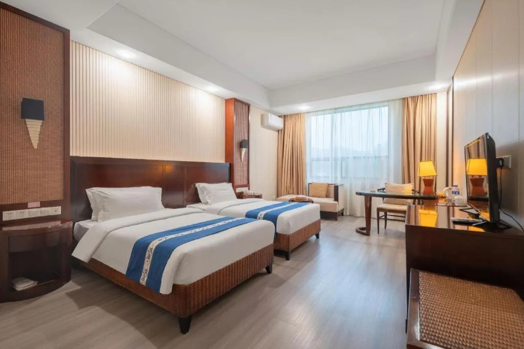 Bed in Longyan Capital International Hot Spring Resort
