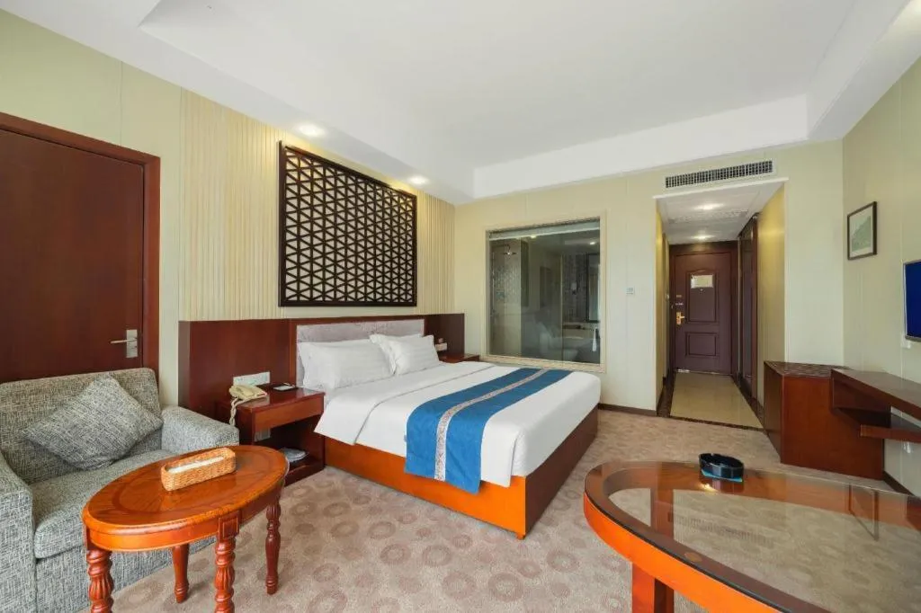 Bed in Longyan Capital International Hot Spring Resort