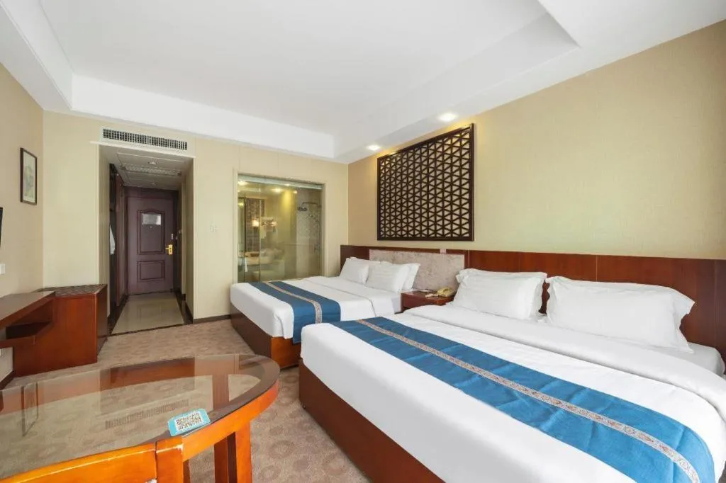 Bed in Longyan Capital International Hot Spring Resort