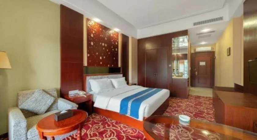 Bed in Longyan Capital International Hot Spring Resort