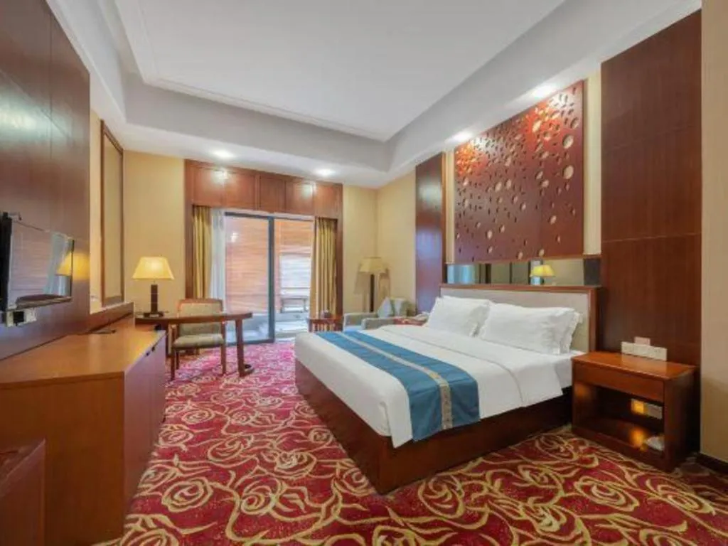 Bed in Longyan Capital International Hot Spring Resort