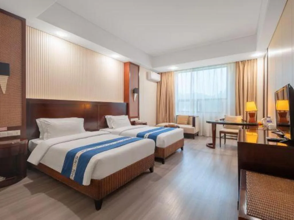Bed in Longyan Capital International Hot Spring Resort