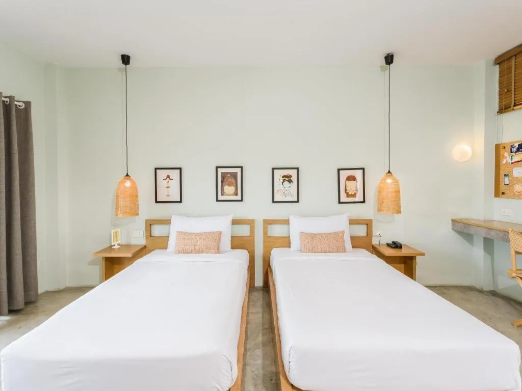 Bed in Yellow Moon Hotel