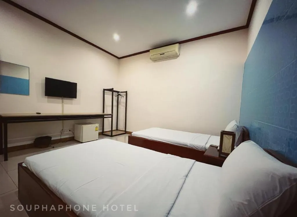 Bed in Souphaphone Hotel