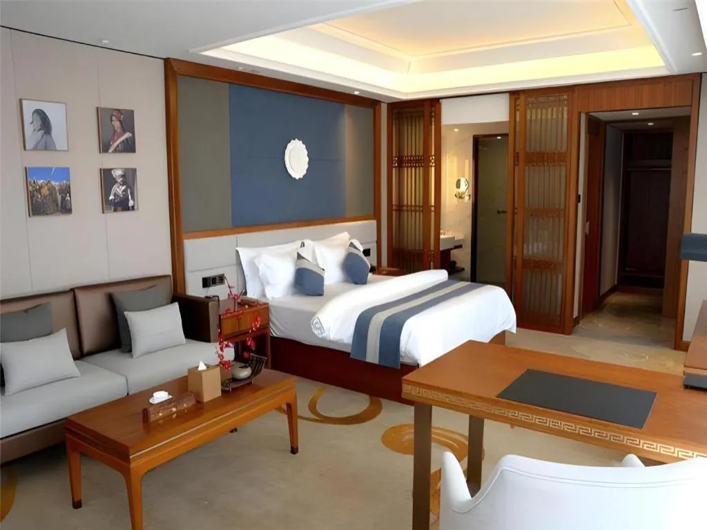 Bed in Metropolo Hotel Chengdu Wuhou Wanda Plaza