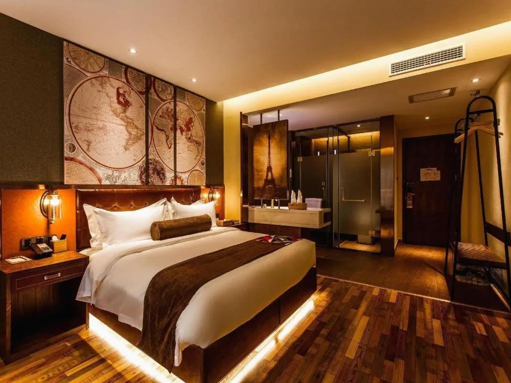 Bed in James Joyce Coffetel Xi'an Zhonglou Xiaonanmen Food Street