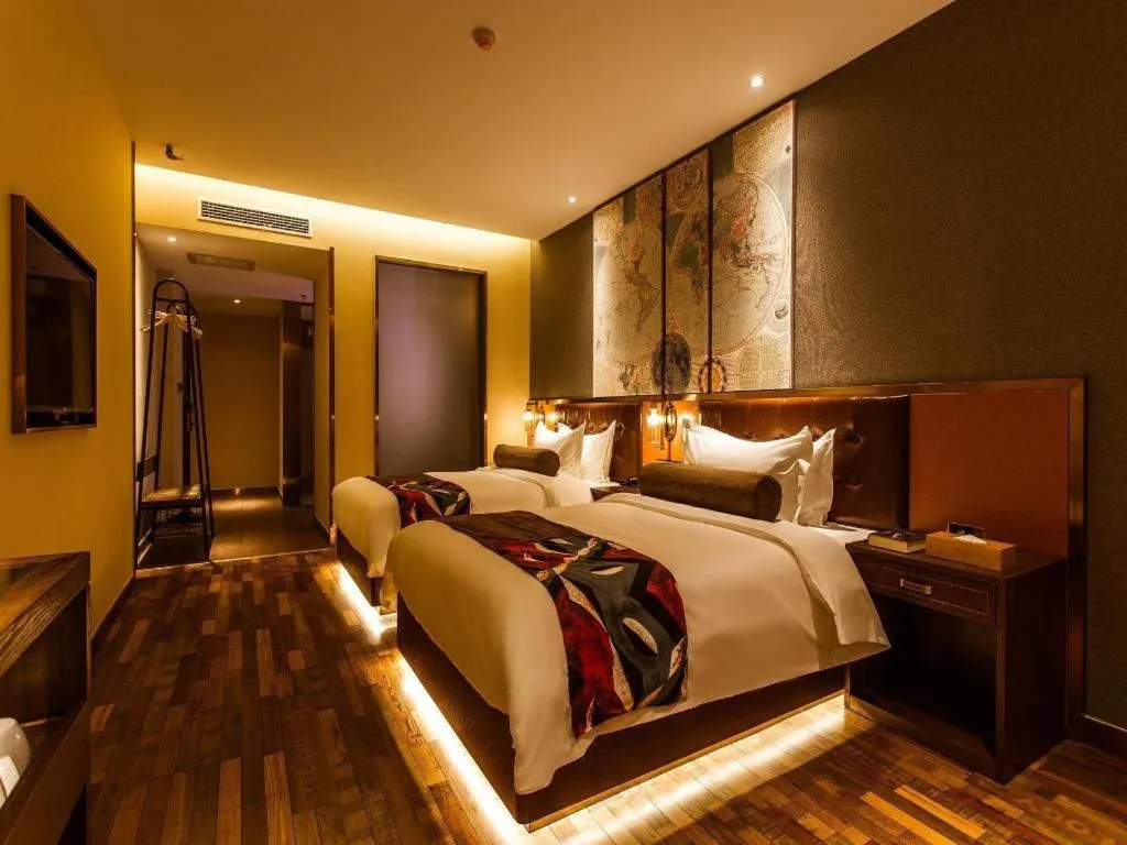 Bed in James Joyce Coffetel Xi'an Zhonglou Xiaonanmen Food Street