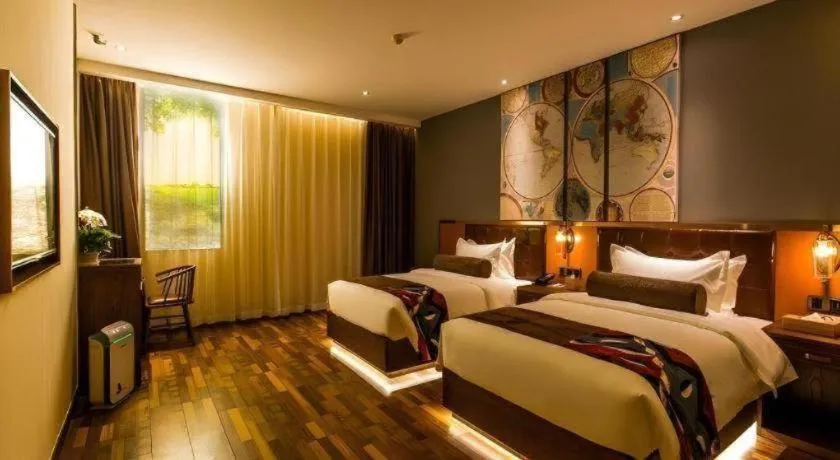 Bed in James Joyce Coffetel Xi'an Zhonglou Xiaonanmen Food Street