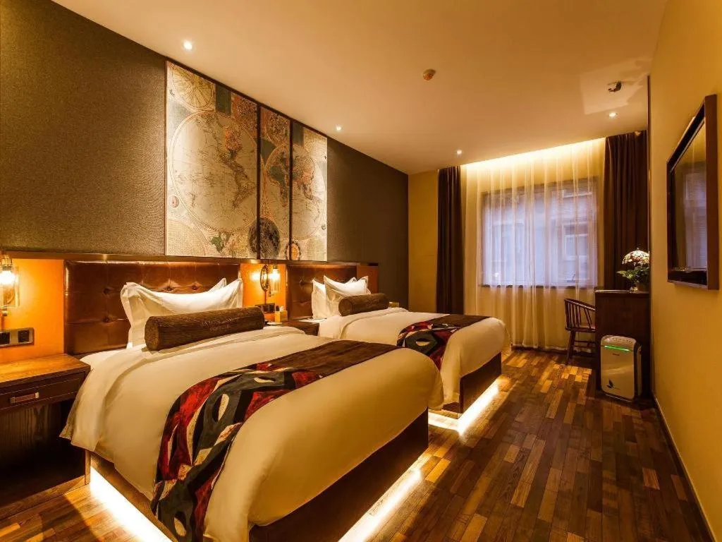 Bed in James Joyce Coffetel Xi'an Zhonglou Xiaonanmen Food Street