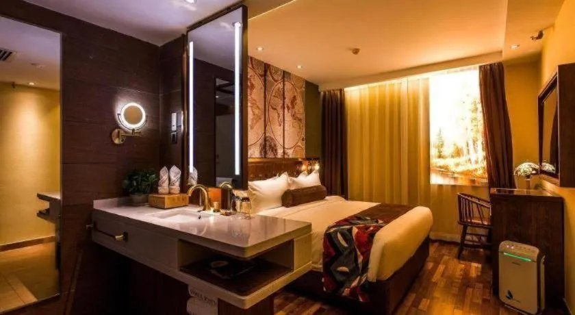 Bed in James Joyce Coffetel Xi'an Zhonglou Xiaonanmen Food Street