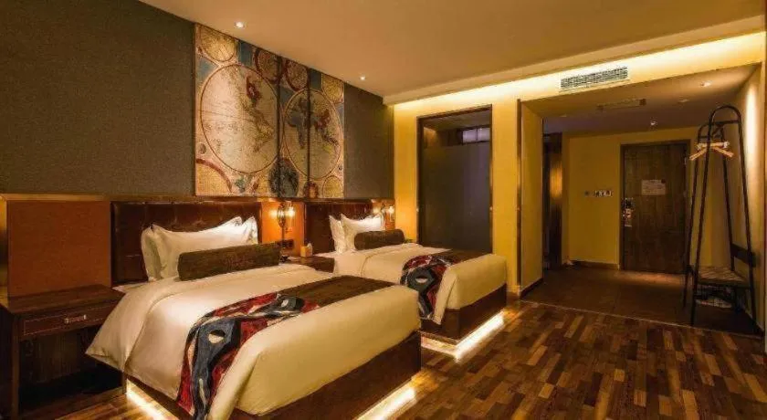 Bed in James Joyce Coffetel Xi'an Zhonglou Xiaonanmen Food Street