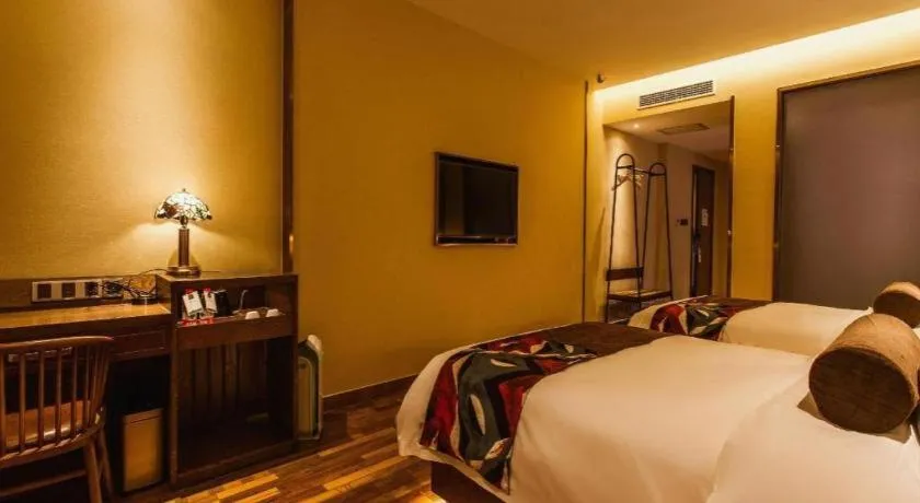 Bed in James Joyce Coffetel Xi'an Zhonglou Xiaonanmen Food Street