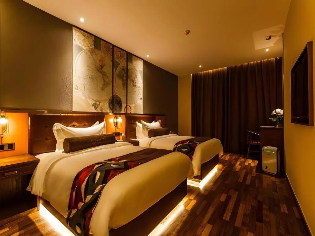 Bed in James Joyce Coffetel Xi'an Zhonglou Xiaonanmen Food Street