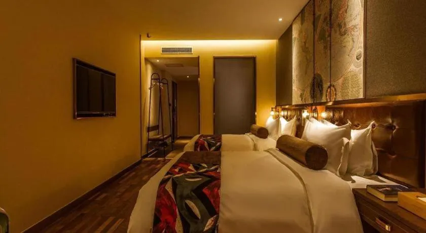 Bed in James Joyce Coffetel Xi'an Zhonglou Xiaonanmen Food Street