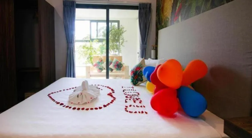 Bed in Green Oasis Hotel