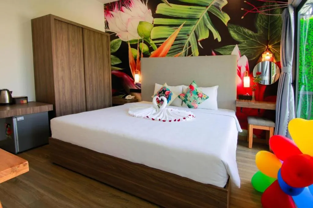 Bed in Green Oasis Hotel