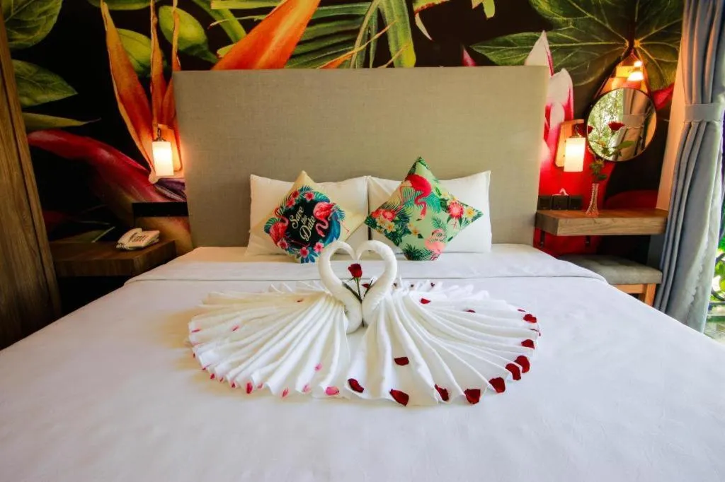 Bed in Green Oasis Hotel