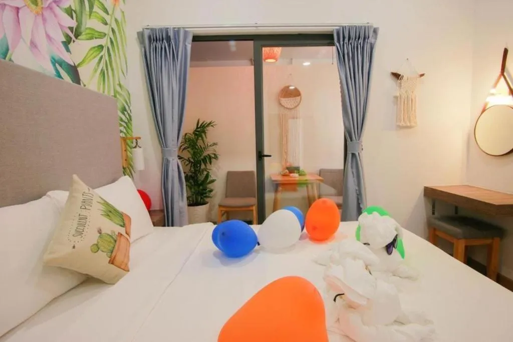 Bed in Green Oasis Hotel