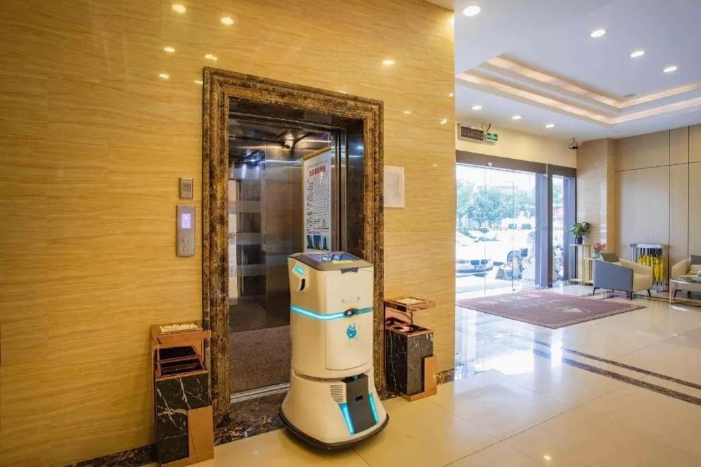 Bed in GreenTree Inn Shanghai National Convention and Exhibition Center Huaxiang Road