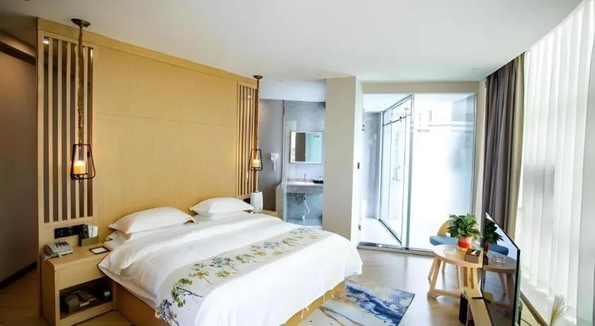 Bed in VX Dali Erhai Park Seascape Hotel