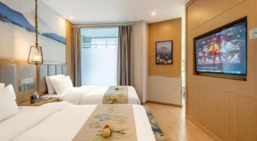 Bed in VX Dali Erhai Park Seascape Hotel