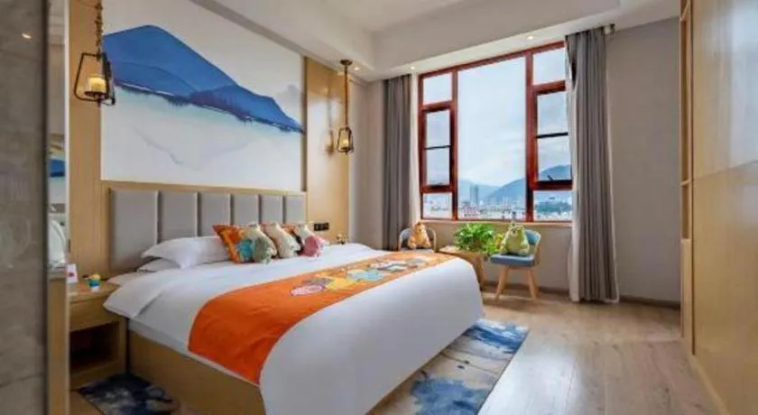 Bed in VX Dali Erhai Park Seascape Hotel