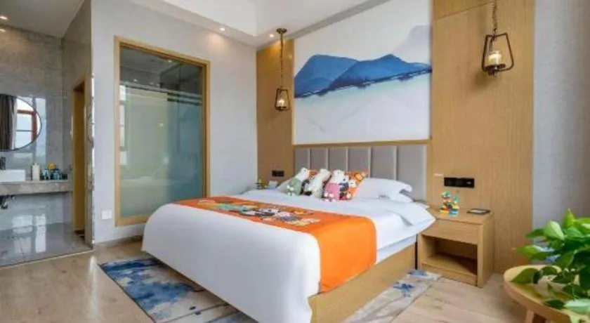 Bed in VX Dali Erhai Park Seascape Hotel