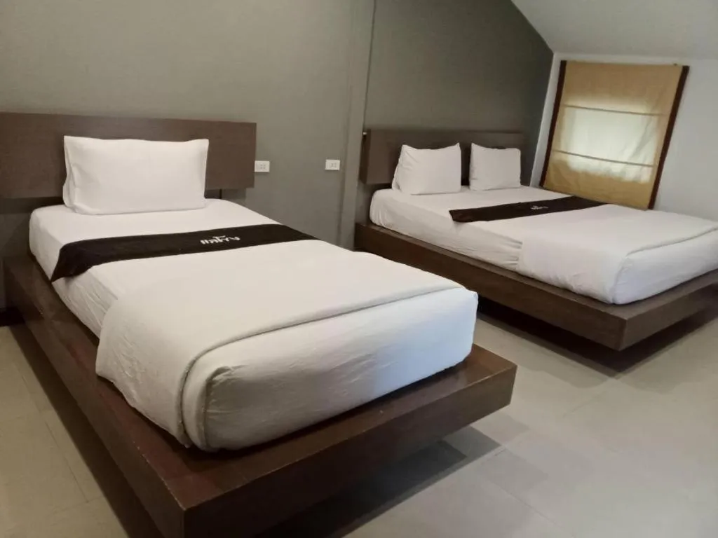 Bed in Laekhong River Resort