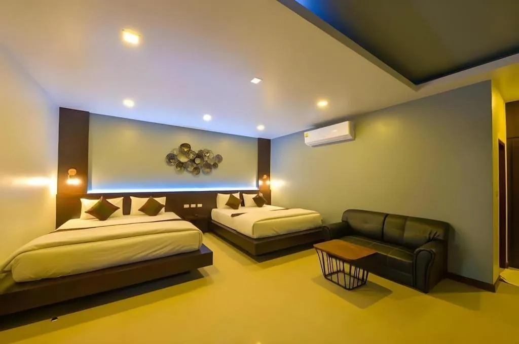 Bed in Laekhong River Resort