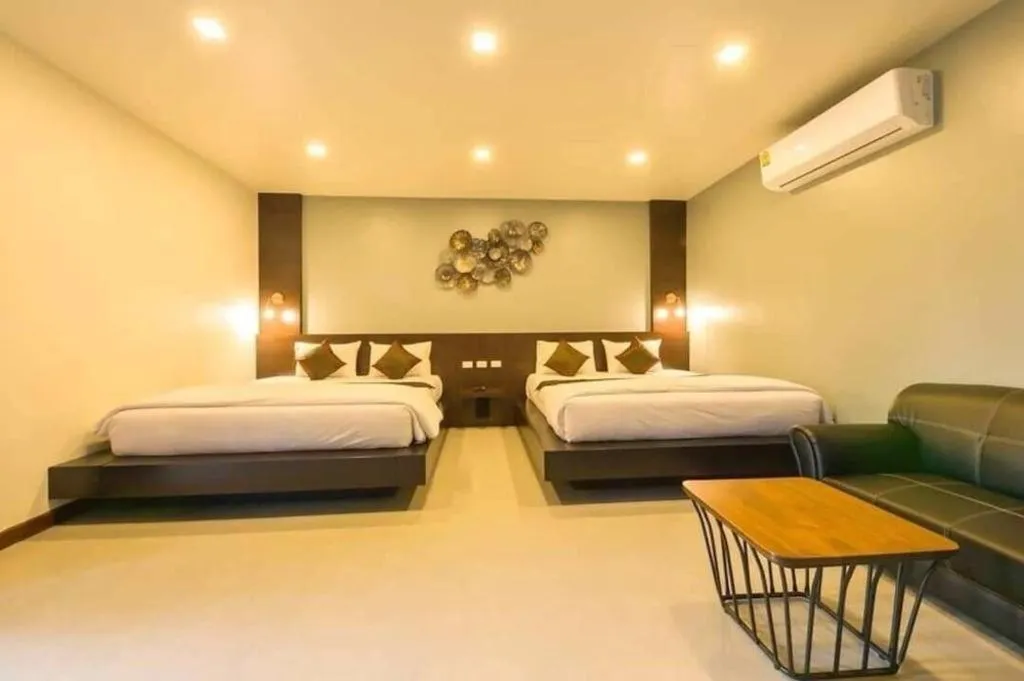 Bed in Laekhong River Resort