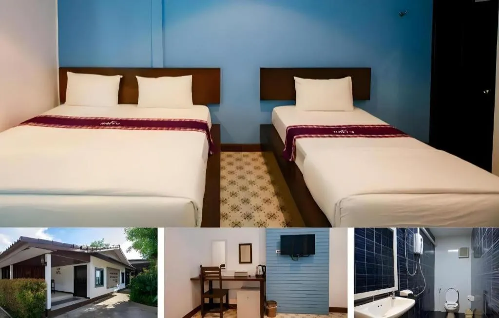 Bed in Laekhong River Resort
