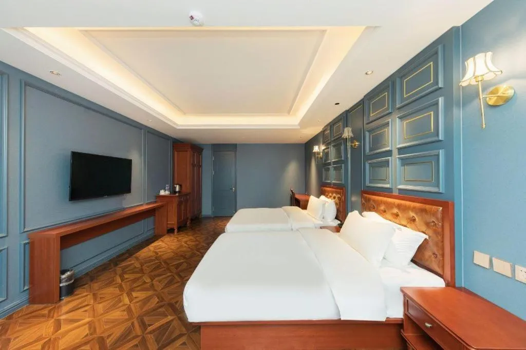 Bed in Yitingzhenshe Hotel Beijing Qianmen